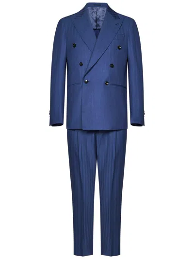 Franzese Collection Franzese Napoli Stefano De Martino Model Suit In Blue