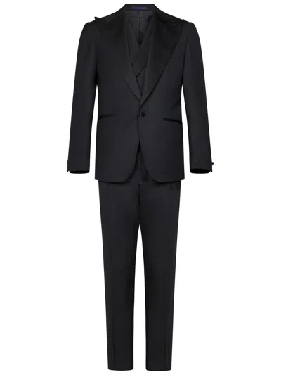 Franzese Collection Franzese Napoli Stefano De Martino Model Suit In Black
