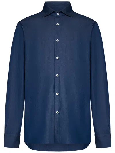 Franzese Collection Franzese Napoli Tom Ford Model Shirt In Blue