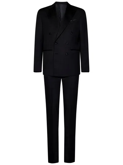 Franzese Collection Franzese Napoli Tom Ford Model Suit In Black