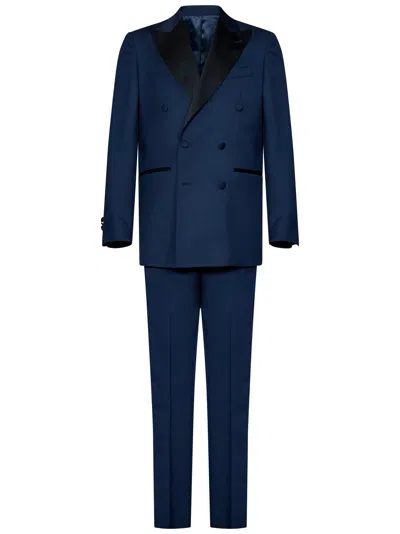 Franzese Collection Franzese Napoli Tom Ford Model Suit In Blue