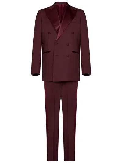 Franzese Collection Franzese Napoli Tom Ford Model Suit In Purple
