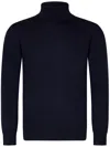 Franzese Collection Refined Turtleneck Sweater In Zegna Baruffa Wool In Blue