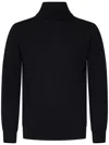 Franzese Collection Refined Turtleneck Sweater In Zegna Baruffa Wool In Black