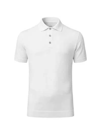 Franzese Collection Gossip Ribbed-trim Polo Shirt In White