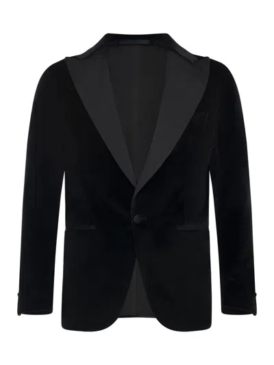 Franzese Collection Peak-lapels Blazer In Black