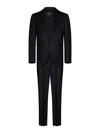 Franzese Collection Tailored Black Tuxedo Suit With Double-breasted Design In Black