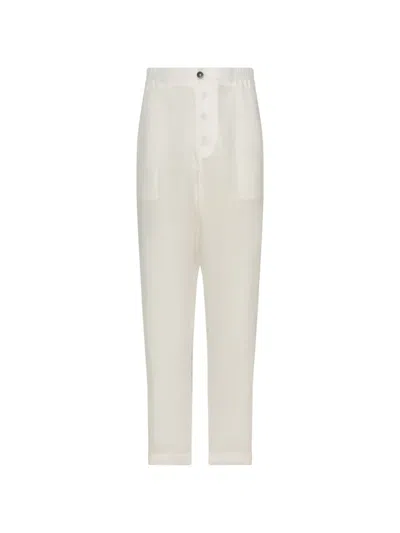 Franzese Collection Linen Trousers In Neutral