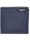 Franzese Collection Logo-patch Pocket Square In 蓝色
