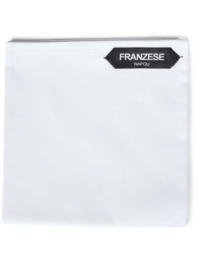 Franzese Collection Logo-patch Square Pocket In White