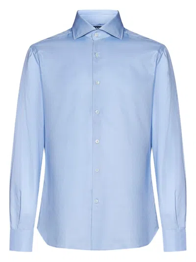 Franzese Collection Long-sleeved Shirt In Blue
