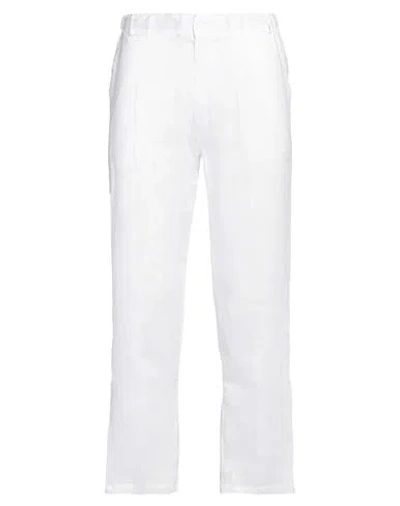 Franzese Collection Man Pants White Size Xxl Linen In White