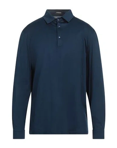 Franzese Collection Man Polo Shirt Navy Size Xxl Cotton