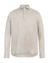 Franzese Collection Man Shirt Beige Size Xl Linen In Sand