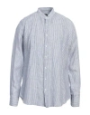 Franzese Collection Man Shirt Blue Size Xxl Linen