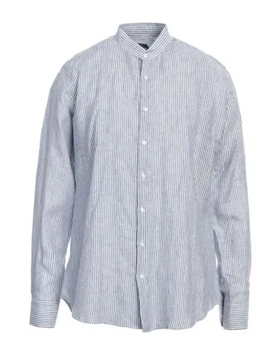 Franzese Collection Man Shirt Blue Size Xxl Linen