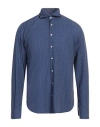 Franzese Collection Man Shirt Navy Size M Viscose