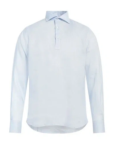 Franzese Collection Man Shirt Sky Blue Size Xl Linen