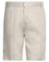 Franzese Collection Man Shorts & Bermuda Shorts Ivory Size Xxl Linen In White