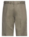 Franzese Collection Man Shorts & Bermuda Shorts Military Green Size Xxl Linen In Green