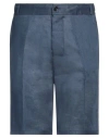 Franzese Collection Man Shorts & Bermuda Shorts Navy Size Xxl Linen