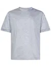 Franzese Collection Melange Grey T-shirt In Loro Piana Jersey Fabric In Gray