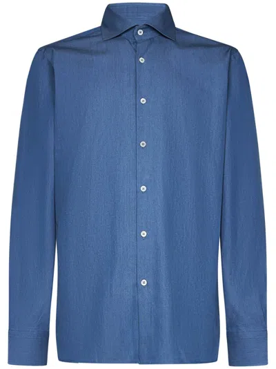 Franzese Collection Napoli Shirt In 蓝色