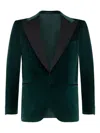 Franzese Collection Peak-lapels Blazer In Green
