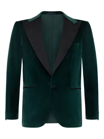 Franzese Collection Peak-lapels Blazer In Green