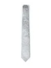 Franzese Collection Pearl Grey Tie With Cashmere Pattern In White