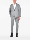Franzese Collection Pinstripe Buttoned Suit In Gray
