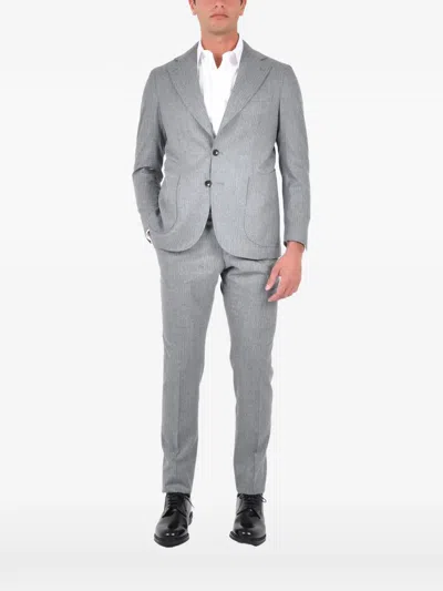 FRANZESE COLLECTION PINSTRIPE BUTTONED SUIT