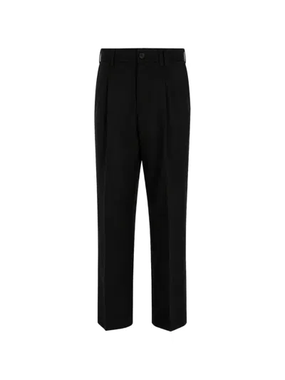 Franzese Collection Pleated Tapered Trousers In Black