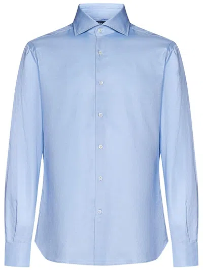 Franzese Collection Franzese Napoli David Beckham Model Shirt In Blue
