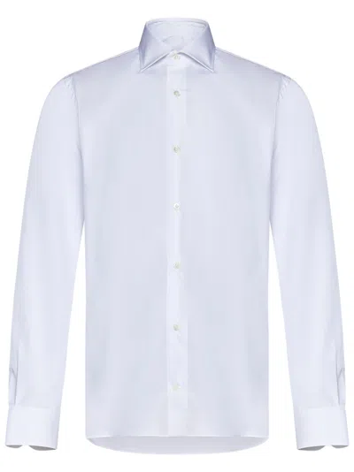 Franzese Collection Pronta Sartoria Franzese Napoli Montezemolo Model Shirt In White