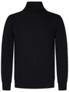 Franzese Collection Refined Turtleneck Sweater In Zegna Baruffa Wool In Black