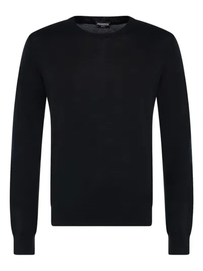 FRANZESE COLLECTION RIBBED CREW NECK SWEATER