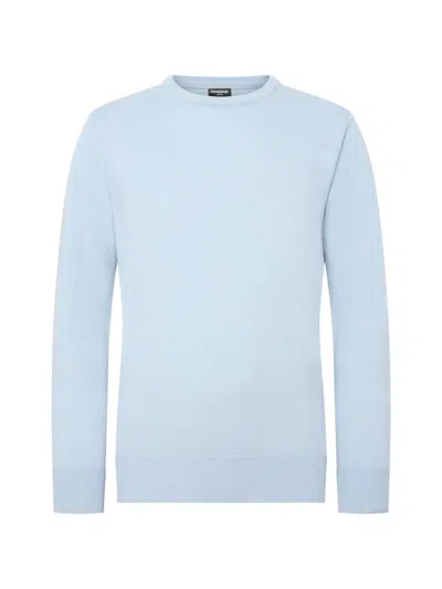 Franzese Collection Ribbed Crew-neck Sweater In Blue