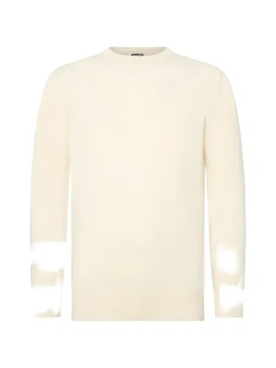 Franzese Collection Ribbed Crew-neck Sweater In Neutral