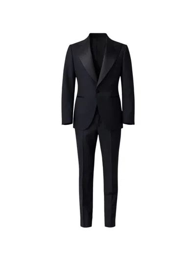 Franzese Collection Robert De Niro Peak-lapel Suit In Blue