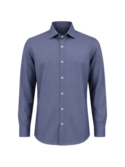 Franzese Collection Rolls Royce Chambray Shirt In Blue