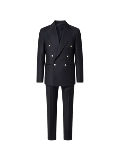 Franzese Collection Rolls Royce Double-breasted Suit In Black
