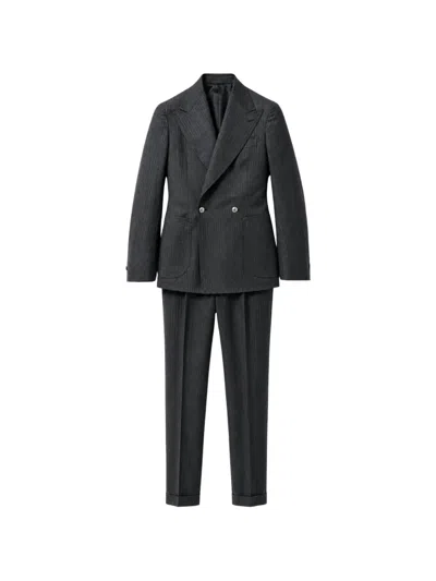 Franzese Collection Rolls Royce Double-breasted Suit In Gray