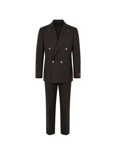 Franzese Collection Rolls Royce Wool Suit In Brown