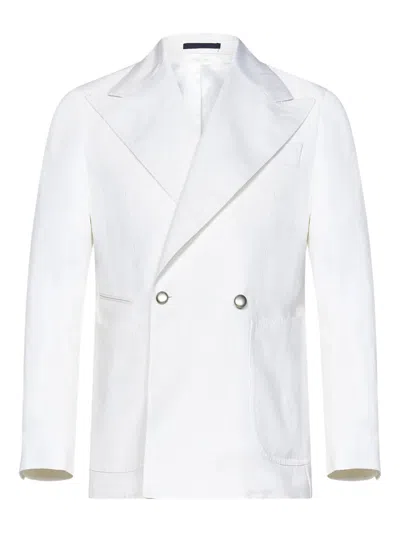 Franzese Collection Scarface Double-breasted Peak-lapel Blazer In White