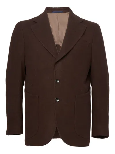 Franzese Collection Single-breasted Blazer In Brown