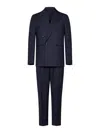 Franzese Collection Stefano De Martino Double-breasted Suit In Blue