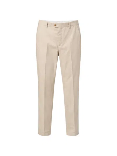 Franzese Collection Stefano De Martino Flat-front Welt Trousers In Neutral