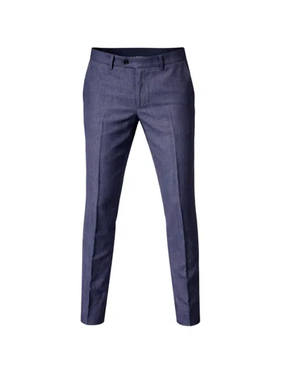 Franzese Collection Stefano De Martino Linen Trousers In Blue