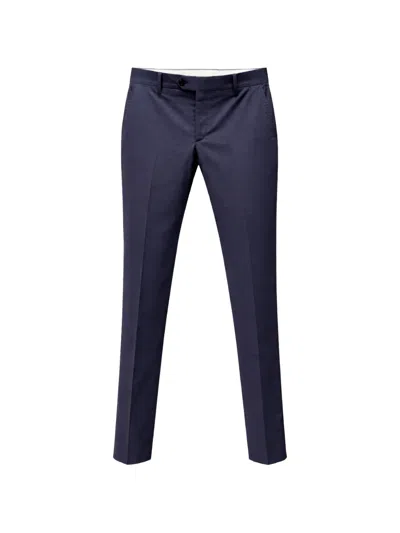 Franzese Collection Stefano De Martino Linen Trousers In Blue